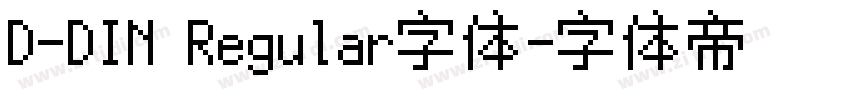 D-DIN Regular字体字体转换